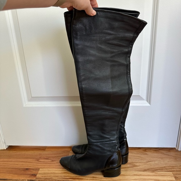 ZARA Over the Knee Leather Boots - Picture 2 of 13